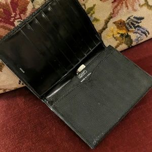 Vintage snake embossed leather wallet